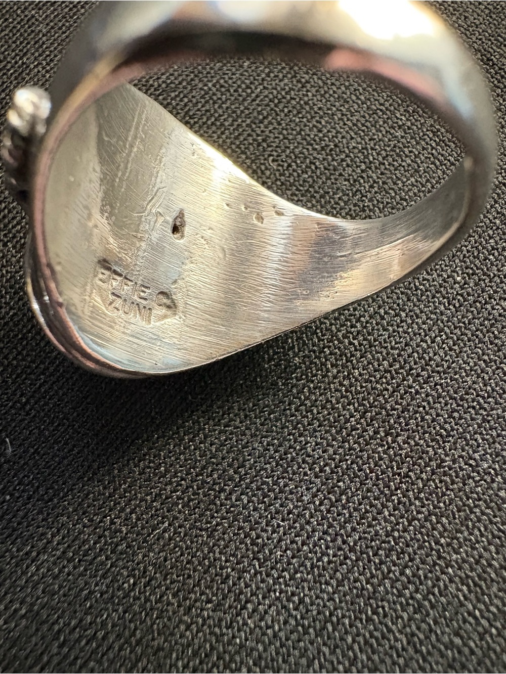 Zuni Turquoise /Sterling Silver Ring stamped EFFIE C - Picture 4 of 4
